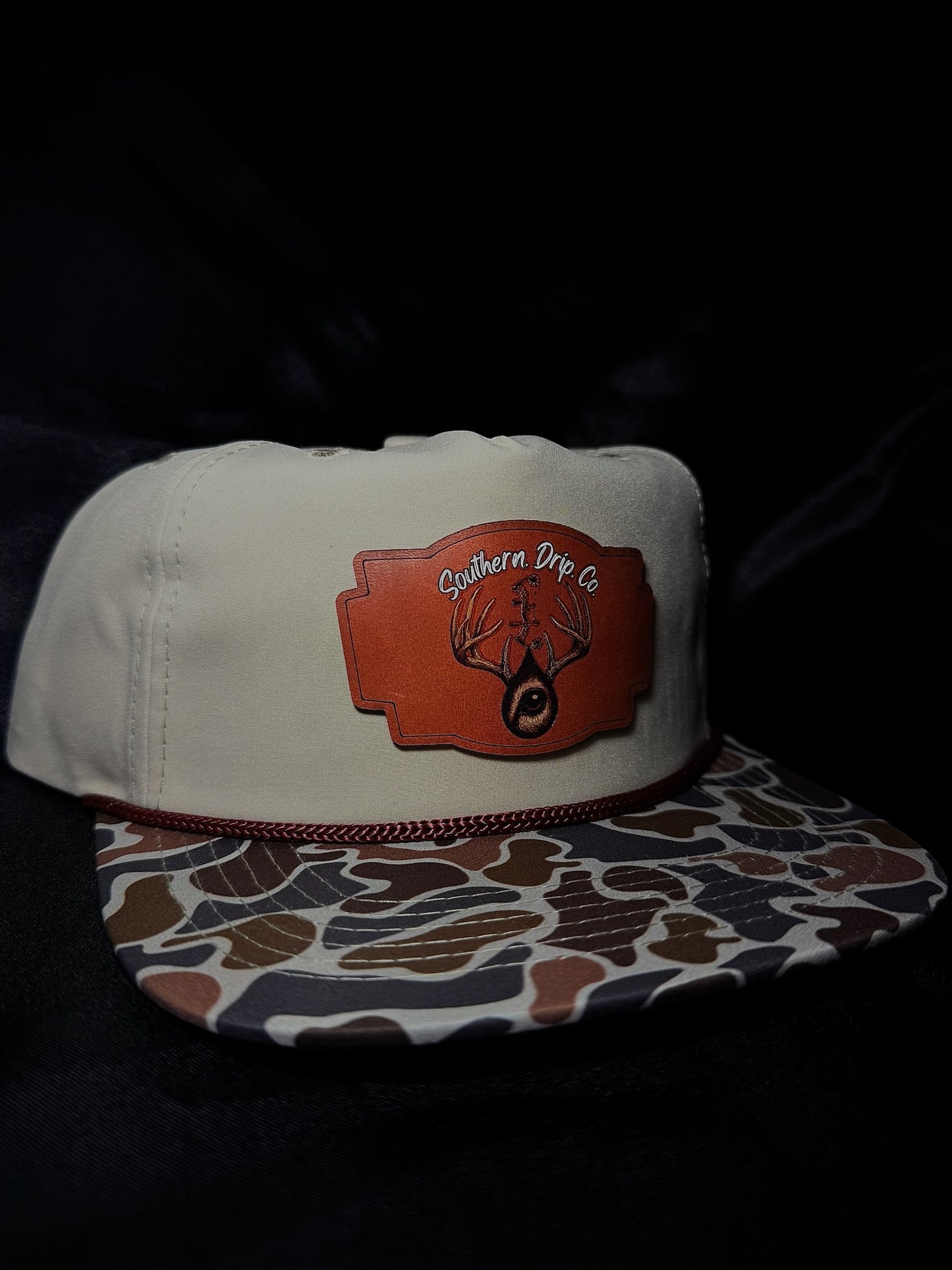 Khaki/Bayou Break-Up Brown Rope Hat