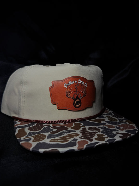 Khaki/Bayou Break-Up Brown Rope Hat
